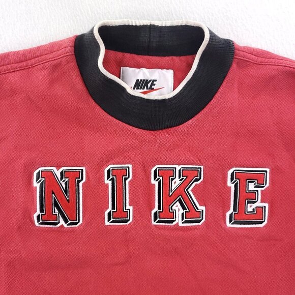 Nike Vintage Sweatshirt Silver Tag 90s Spell Out Block Letter Swoosh Men's Large - Picture 12 of 14